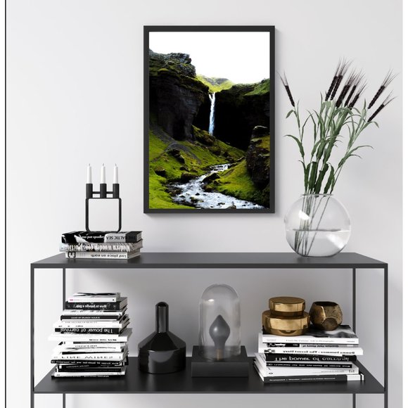 Kvernufoss In South Iceland Waterfall Wall Art Design Poster Print Decor - Picture 2 of 9